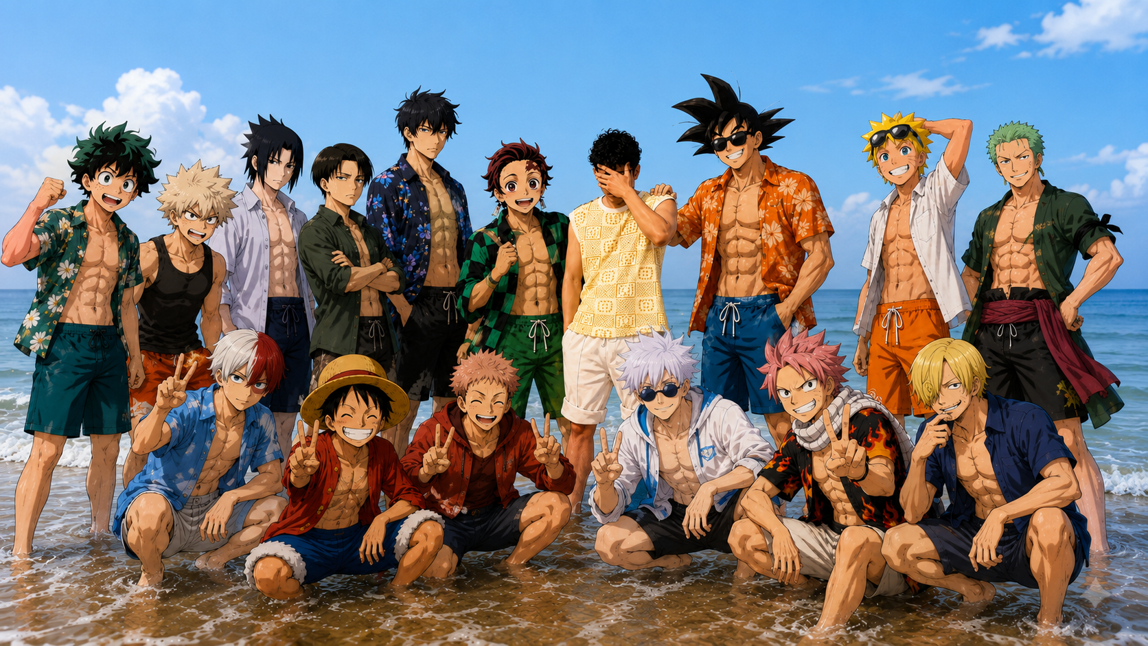Anime Beach Vacation Crossover