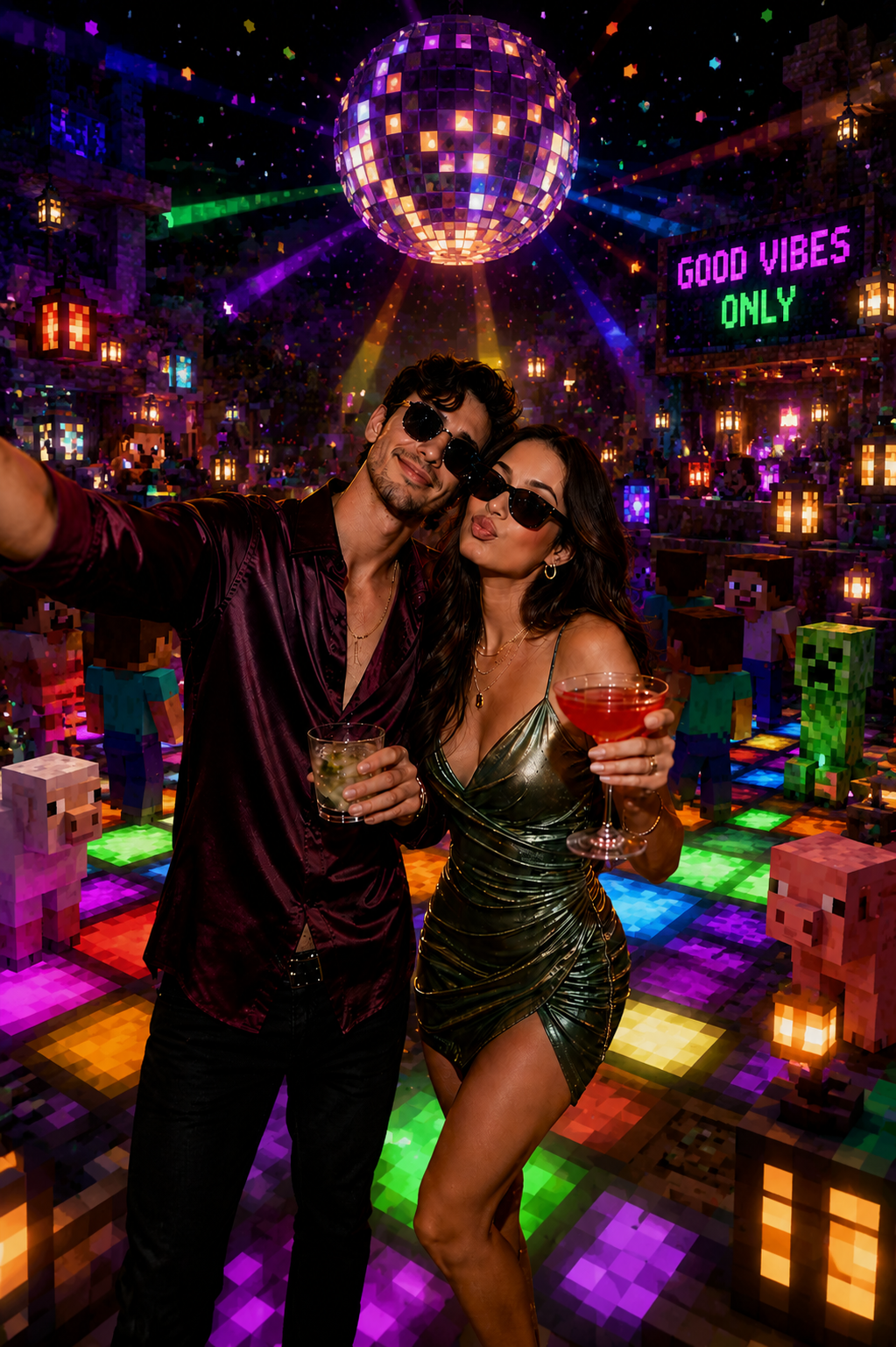 Minecraft Disco Night Party