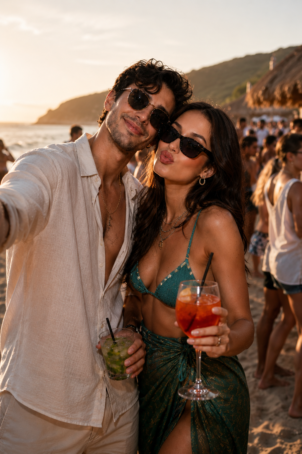 Summer Beach Party Selfie